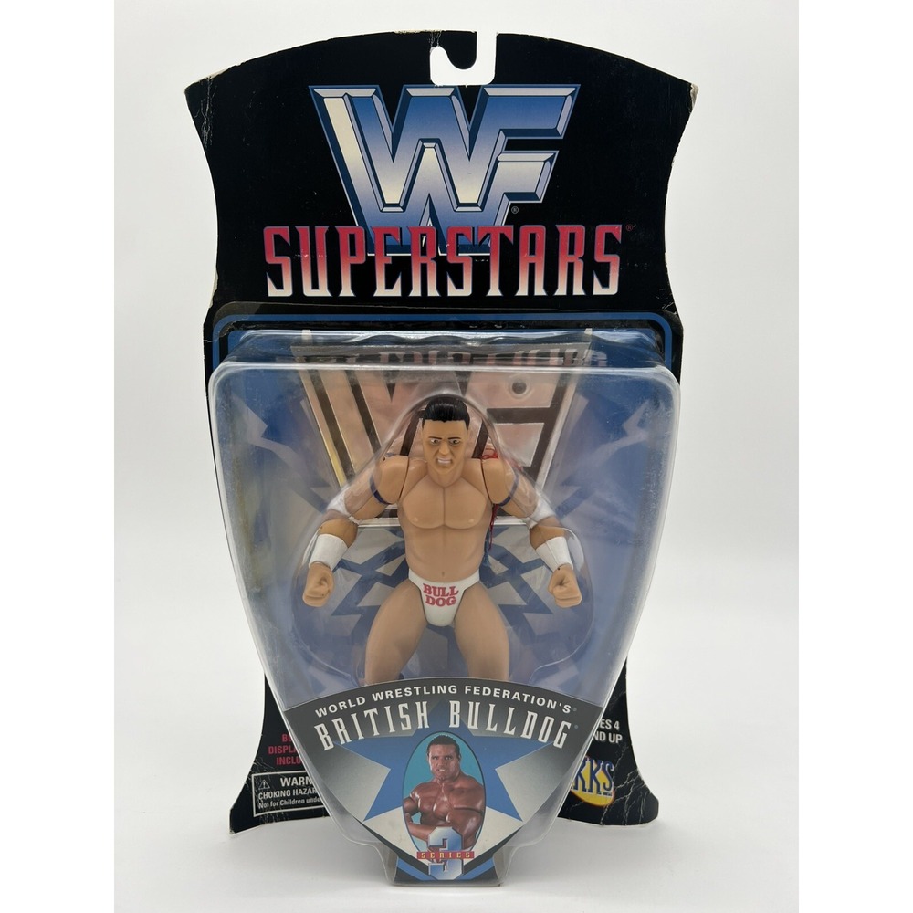 Vintage WWF British Bulldog Action Figure Jakks Pacific Superstars Series 3 1996